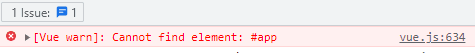 vue warn cannot find element 