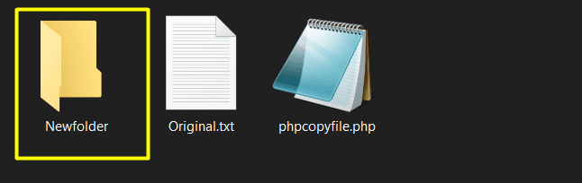 PHP copy file