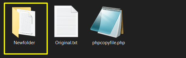 PHP copy file