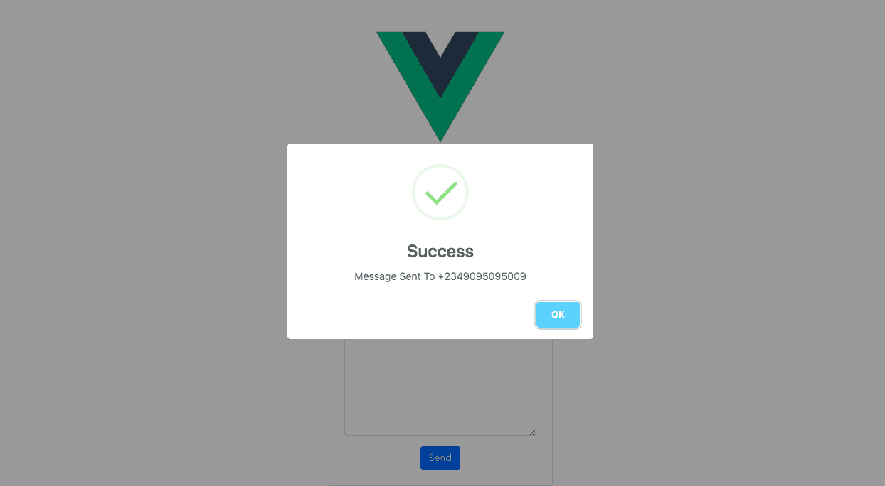 text messaging app with Vuejs