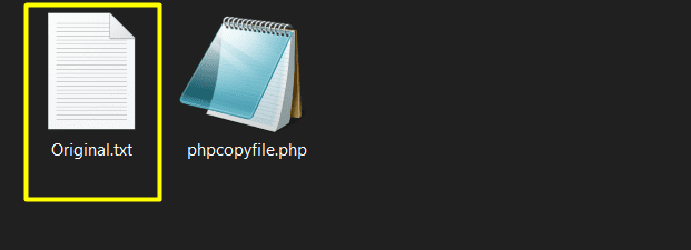 PHP copy file