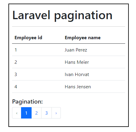 Pagination in laravel